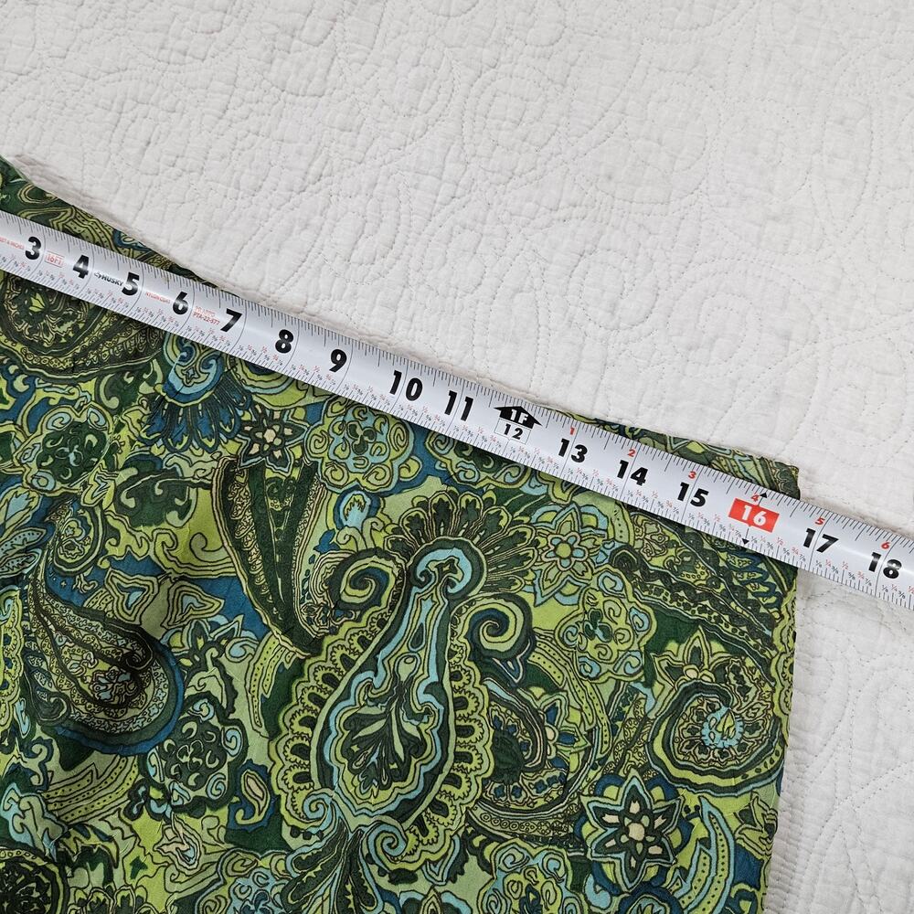 Y2k Paisley Skirt Boho Fairycore Green Maxi Pink Clio - Size 12 - Picture 4 of 5